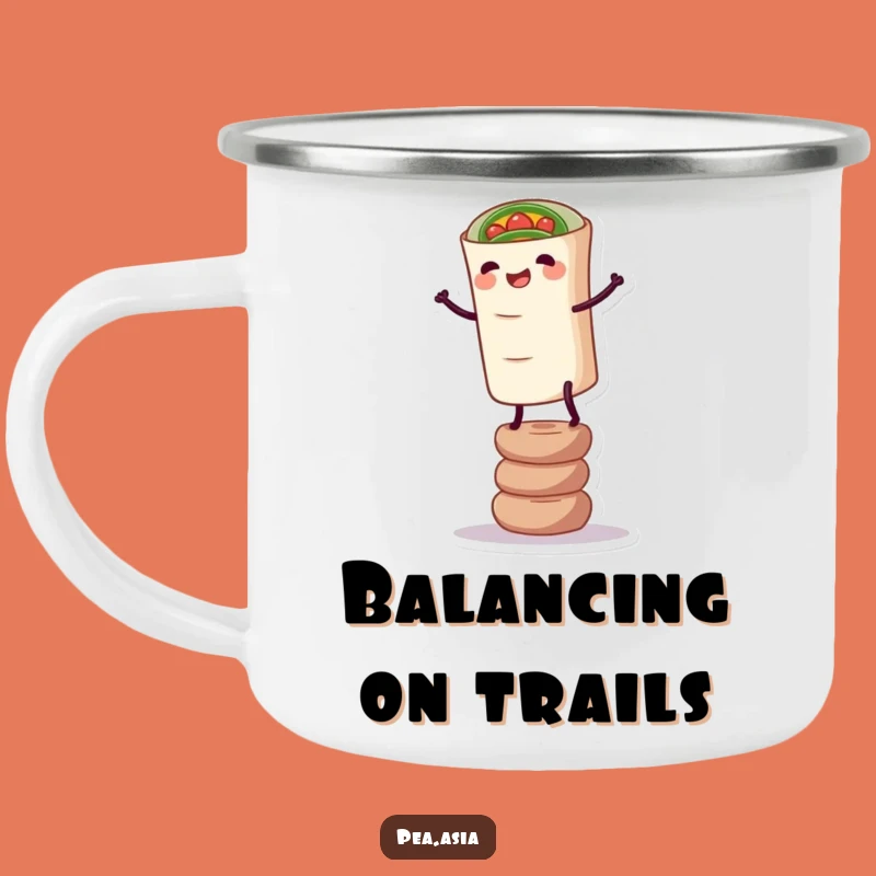 Funny Spring Roll Camping Mug: Outdoor Balance Fun, Great Funny Gift