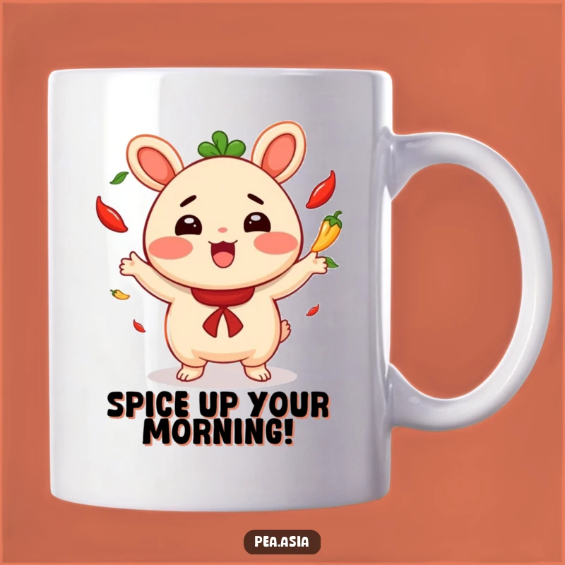 Funny Bao Bun Mug: Excited Chili Juggler Gift for Spice Lovers