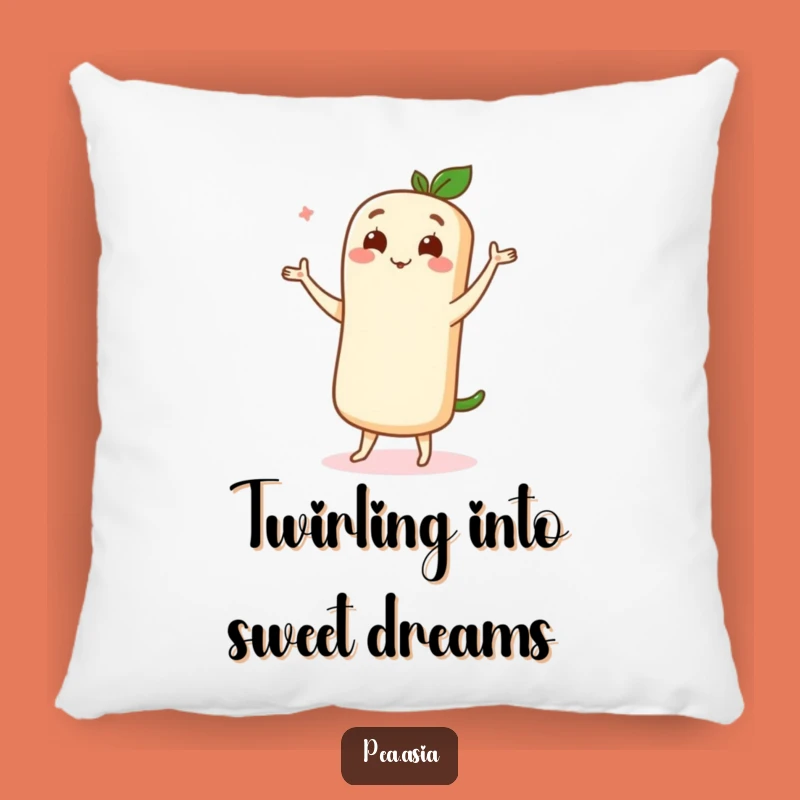 Funny Spring Roll Pillow: Cozy Cushion with Delightful Dancer