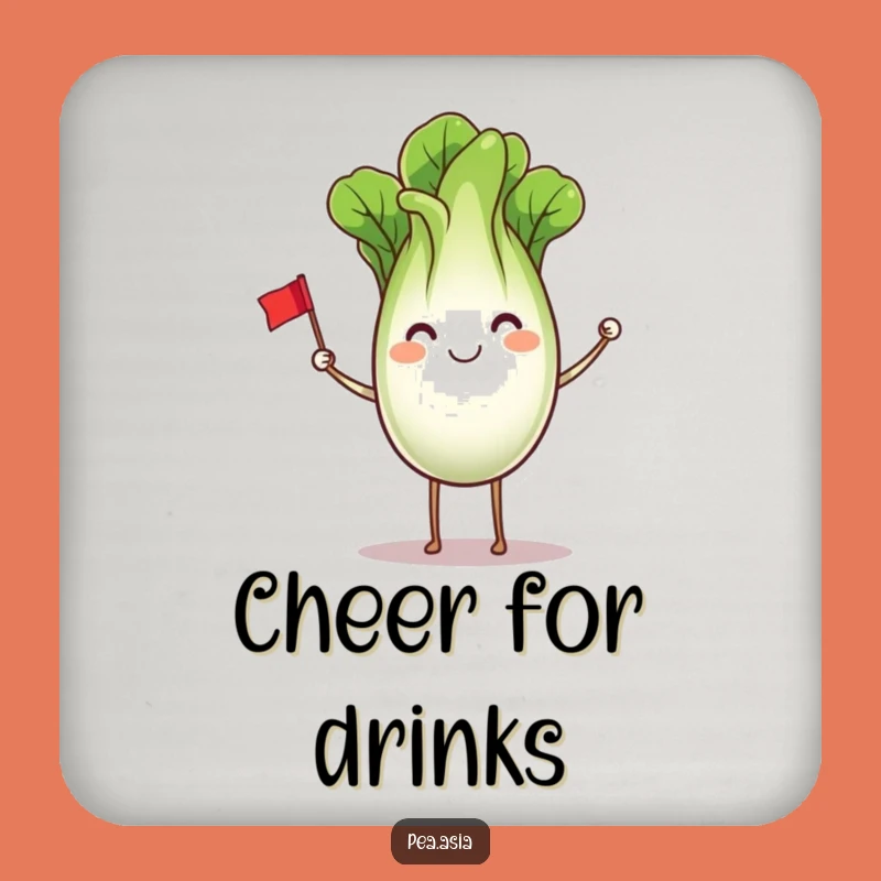 Funny Bok Choy Coaster: Veggie Flag Fun, Hilarious Funny Gift Set