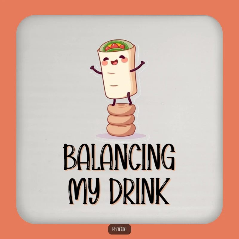 Funny Spring Roll Coaster: Wobbly Drink Holder, Hilarious Funny Gift Set