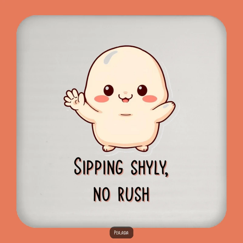 Funny Shy Dumpling Coasters: Cute Table Protection for Food Lovers