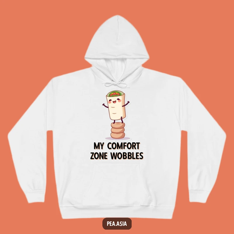 Funny Spring Roll Hoodie: Cozy Balance Humor, Unique Funny Gift for Cold Days