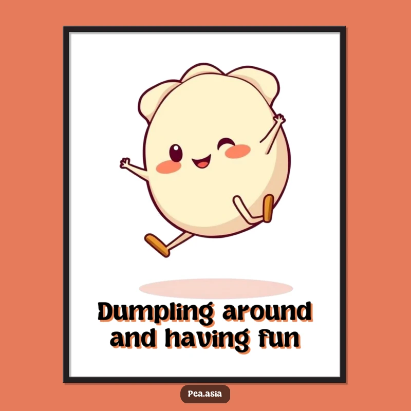 Funny Free Printable Gyoza Cartwheel Wall Art - Quirky Downloadable Decor!