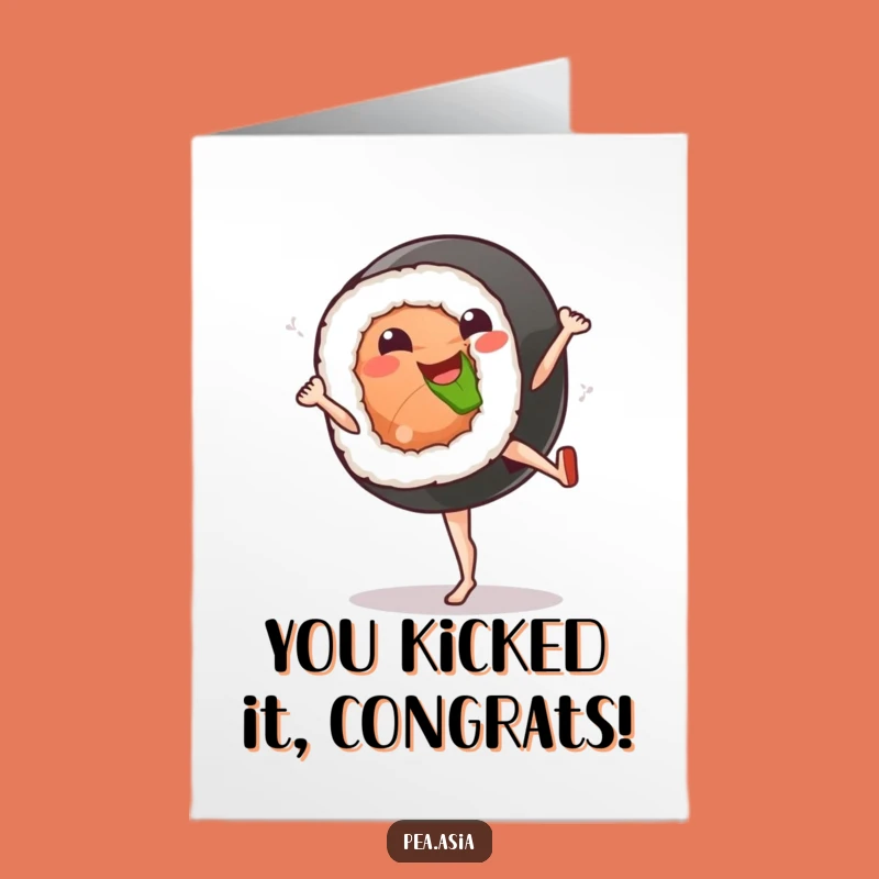 Funny Sushi Congrats Card! Free Printable Victory Kick You Can Print