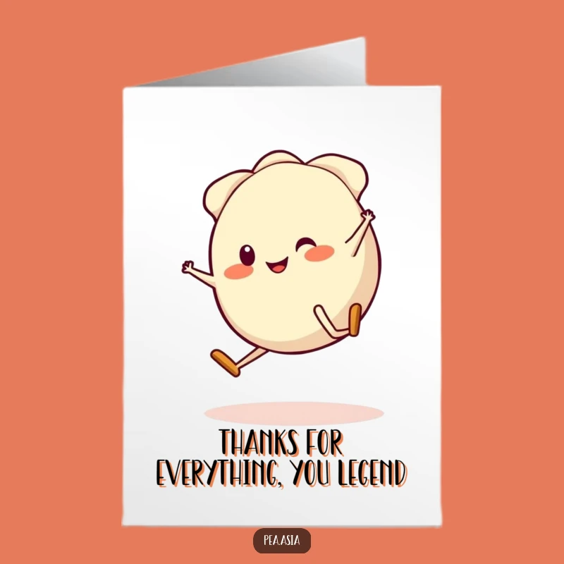 Free Printable Gyoza Cartwheel Thank You Card - Humorous Downloadable Gift!