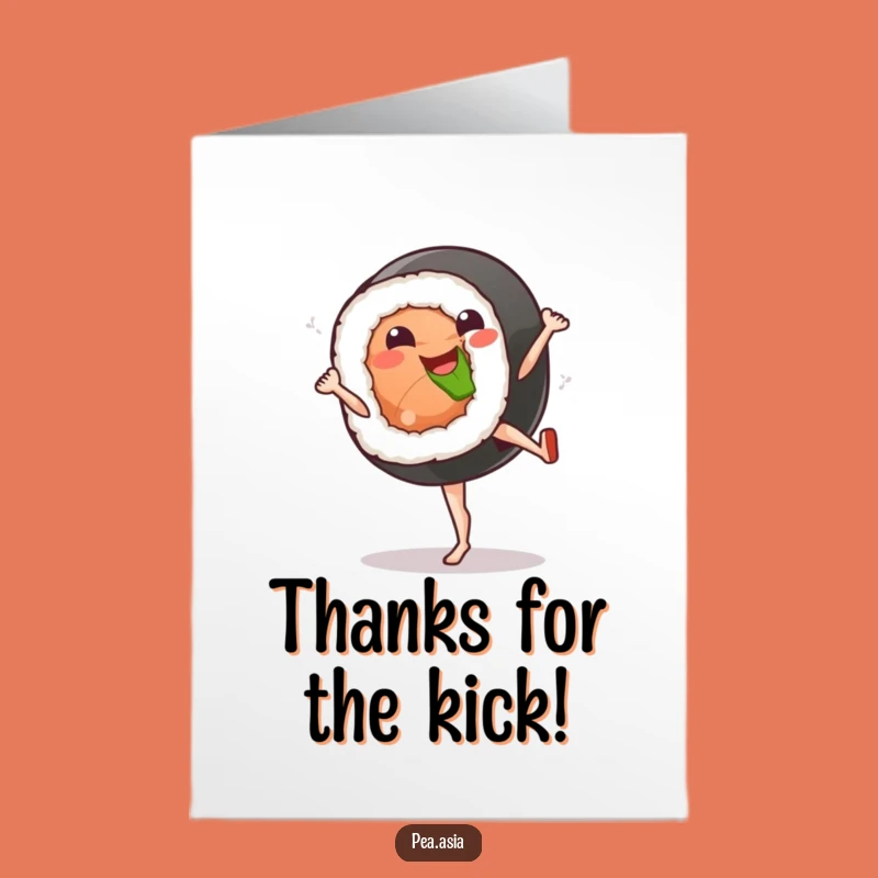 Funny Sushi Thank You Card! Free Printable Gratitude Kick You Can Print