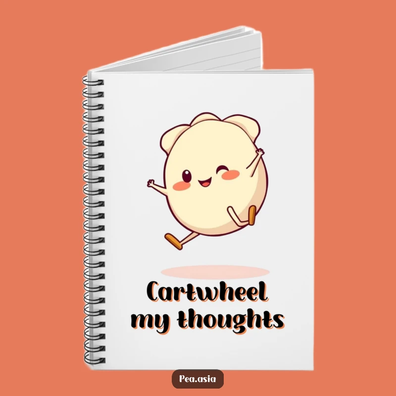 Funny Gyoza Cartwheel Notebook: Dumpling Diary for Ideas, Perfect Funny Gift