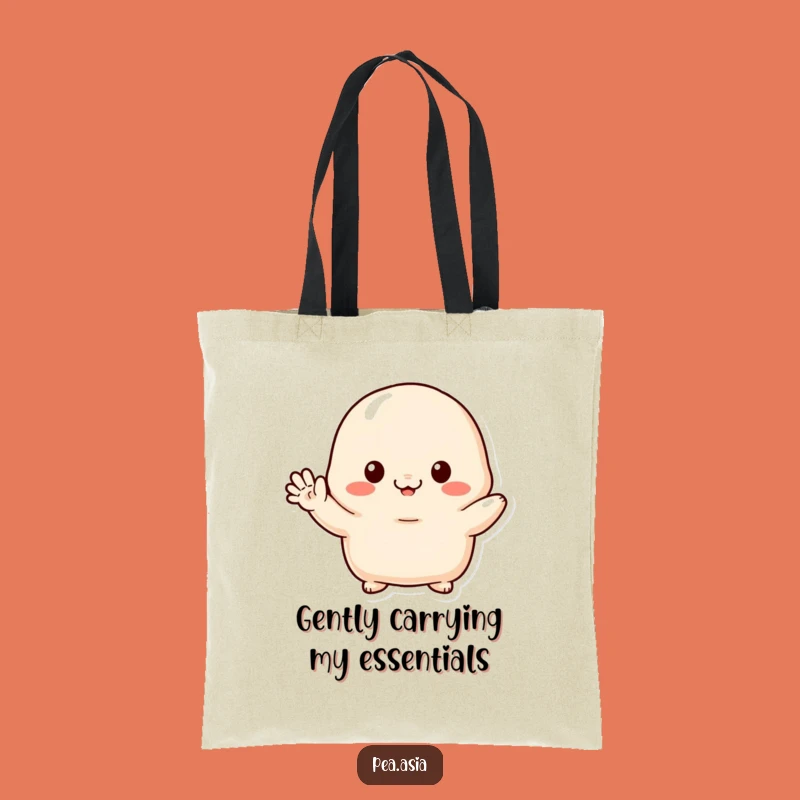 Funny Shy Dumpling Tote Bag: Cute Foodie Accessory for Everyday Errands